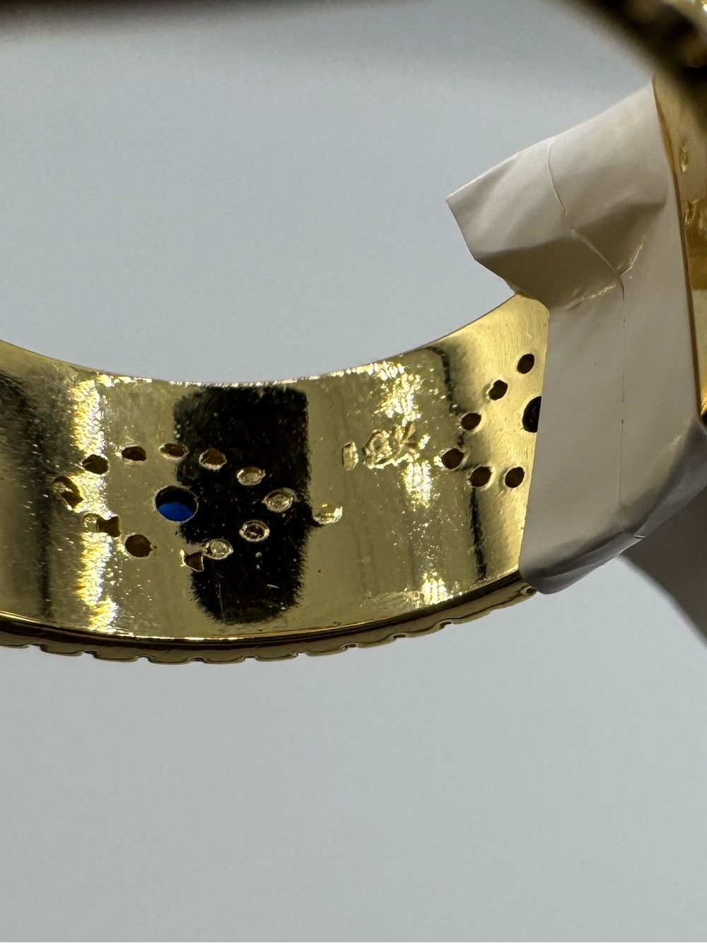 18k Sapphire Evil Eye Band - Picture 10 of 13